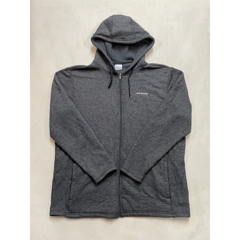 Columbia Womens 3XT Full Zip Hoodie Heather Gray Fleece Lined AT1916 Jacket